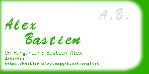 alex bastien business card